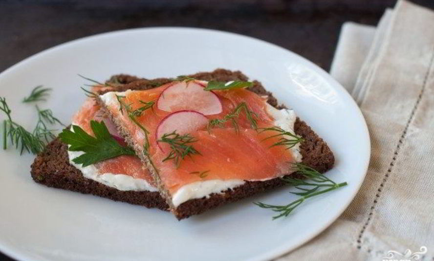 Рецепт бутербродов с копченым лососем