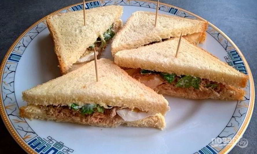 Рецепт бутербродов с рыбными консервами