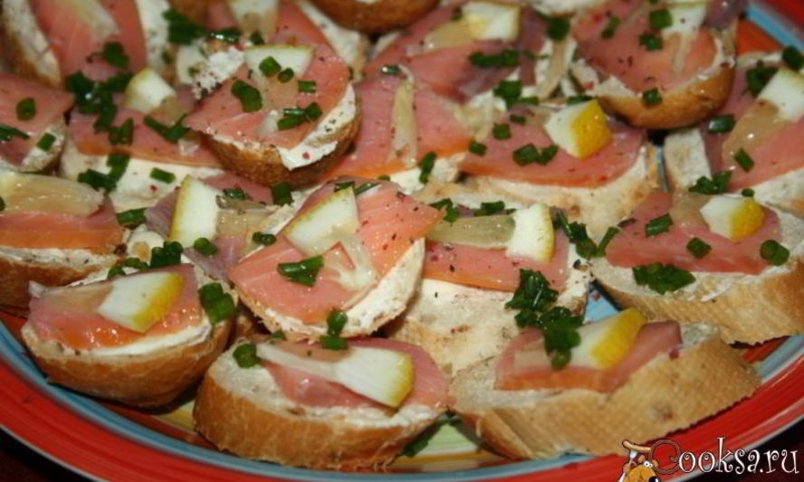 Рецепт бутербродов с рыбой любимые