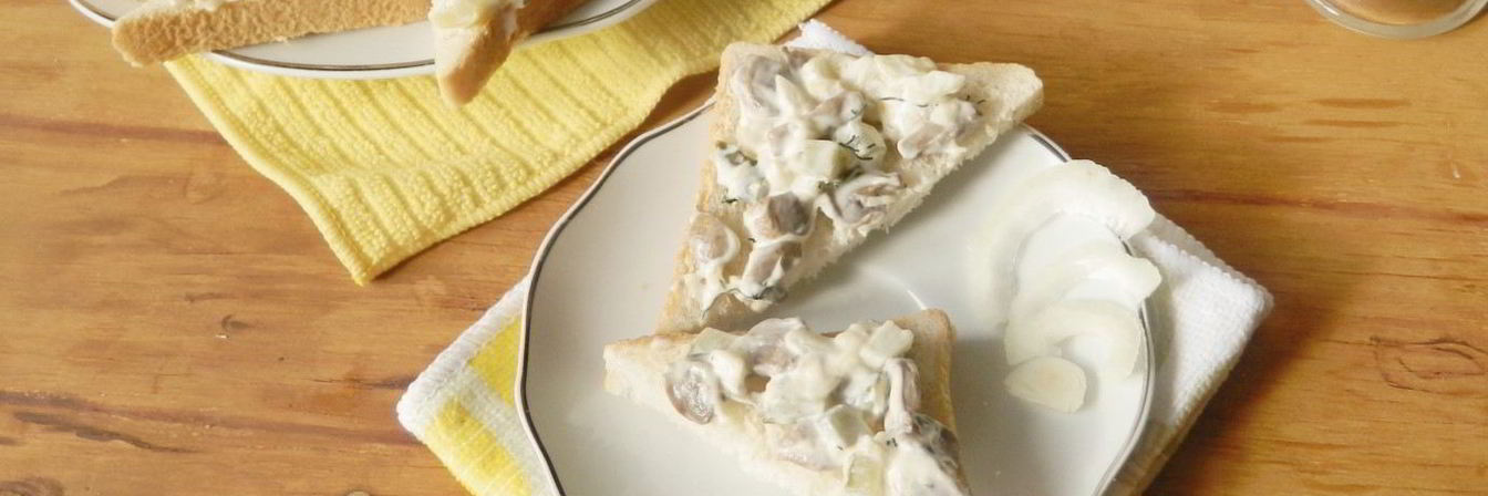 Бутерброды с шампиньонами и сыром
