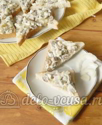 Бутерброды с шампиньонами и сыром