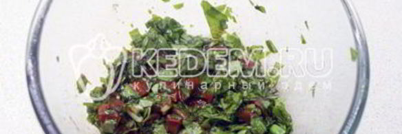 бутерброды с зеленью и творожным сыром