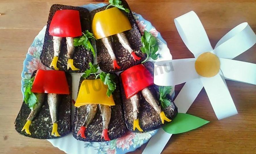 Рецепт бутербродов со шпротами праздничные