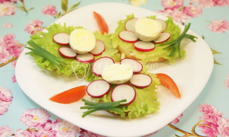 Рецепт бутербродов цветочки