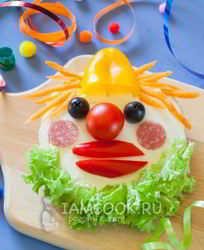 Детский бутерброд Клоун