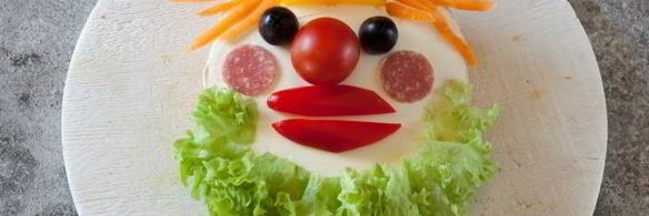 детский бутерброд клоун