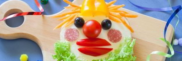 детский бутерброд клоун