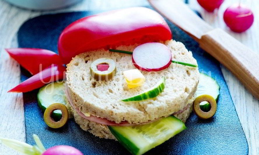 Рецепт детского бутерброда пират