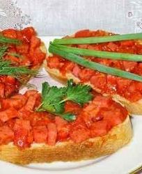 Горячие бутерброды с помидорами