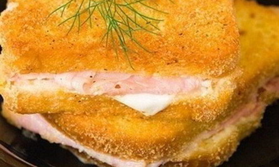 Рецепт горячего бутерброда с ветчиной в рубашке