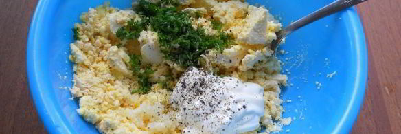 намазка для бутербродов из вареных желтков и плавленого сыра