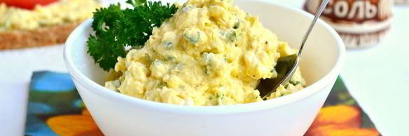 намазка для бутербродов из вареных желтков и плавленого сыра