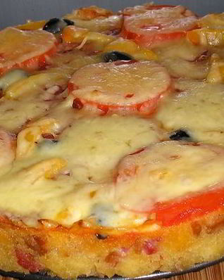 Русская пицца-бутерброд в микроволновке