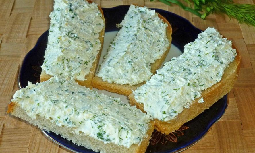 Рецепт творожной пасты с зеленью для бутербродов