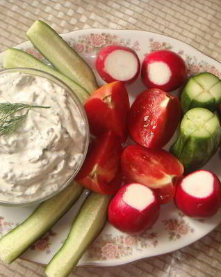 Творожный крем для овощей и бутербродов