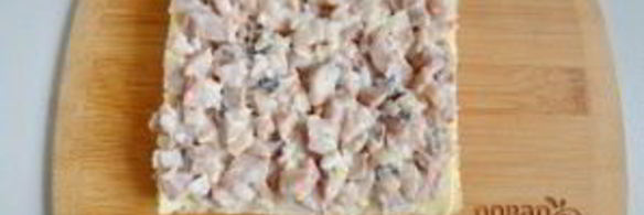 закусочный бутербродный торт с рыбой