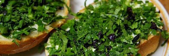 зеленые бутерброды