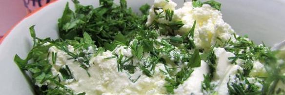 черри, фаршированные сливочным сыром с зеленью