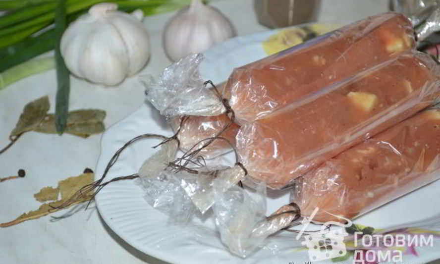 Рецепт домашних сосисок