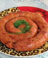 Домашняя колбаса в кишках