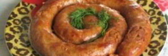 домашняя колбаса в кишках