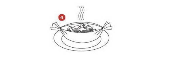 фаршированные помидоры и спаржа на слоеном тесте