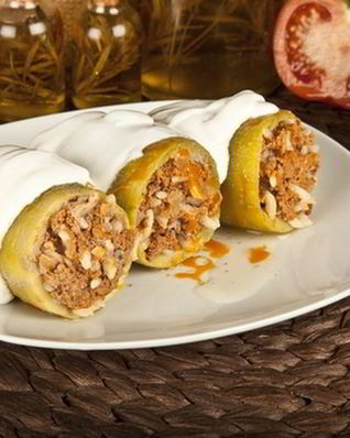 Фаршированные цуккини в томатном соусе