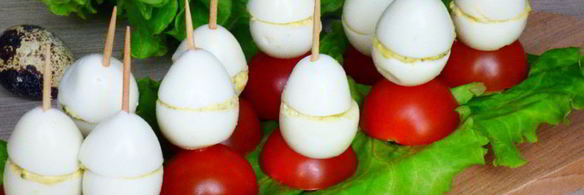 фаршированные перепелиные яйца