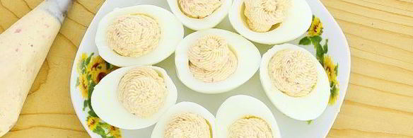 яйца, фаршированные крабовыми палочками