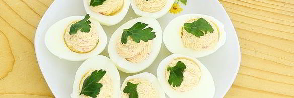 яйца, фаршированные крабовыми палочками