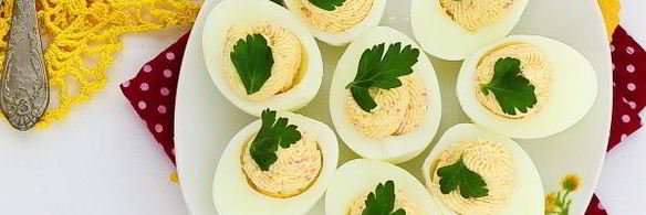 яйца, фаршированные крабовыми палочками