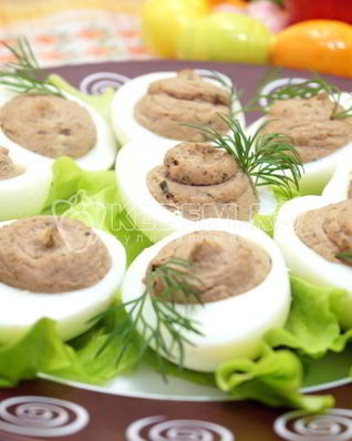 Яйца фаршированные печенью