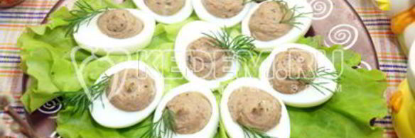 яйца фаршированные печенью