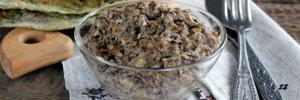грибная икра из замороженных грибов