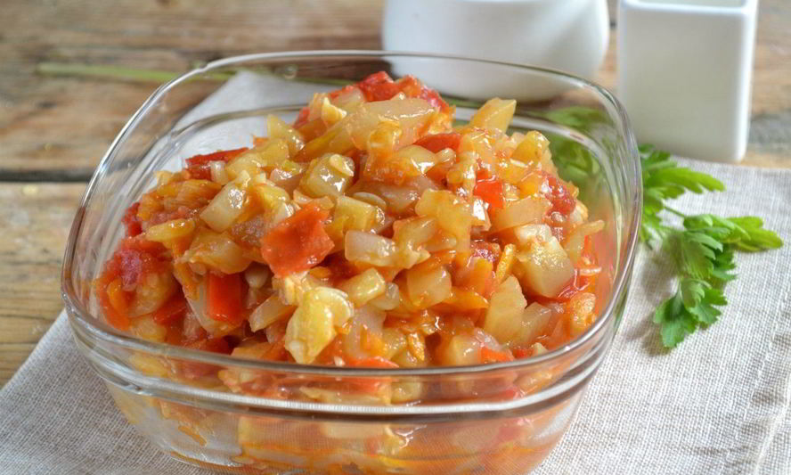 Рецепт икры кабачковой с перцем и помидорами