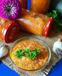 Кабачковая икра с перцем