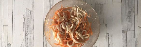 кальмары по-корейски с морковью маринованные