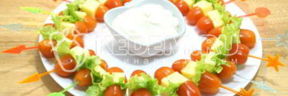 канапе рождественский венок