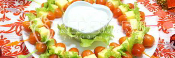 канапе рождественский венок