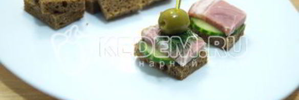 канапе с бужениной