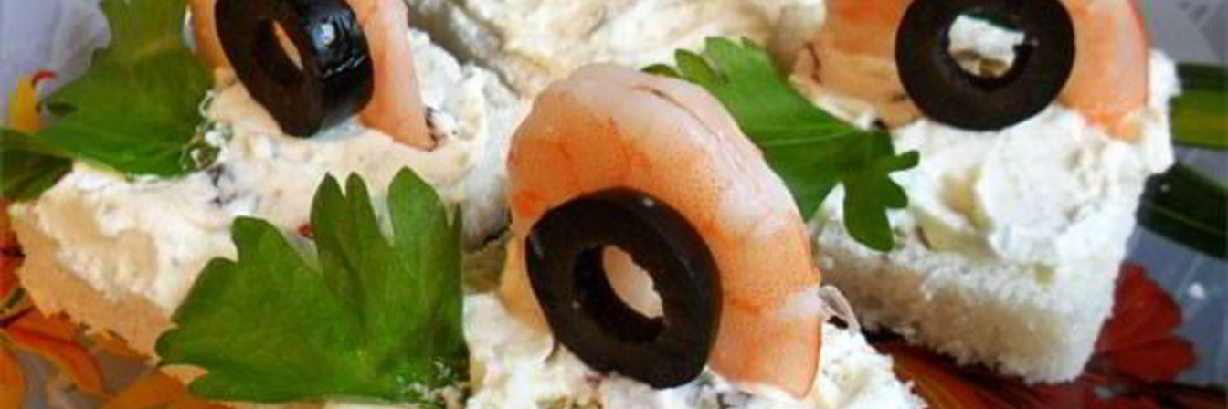 Канапе с креветками