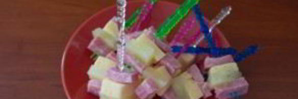 канапе с ветчиной и сыром