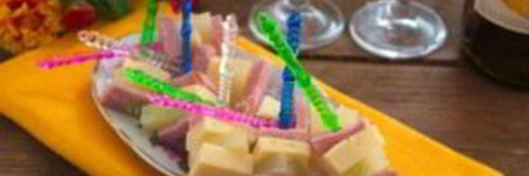 канапе с ветчиной и сыром