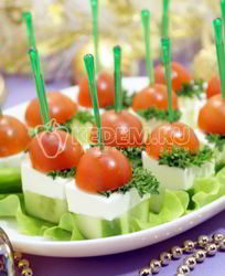 Овощное канапе с сыром фета