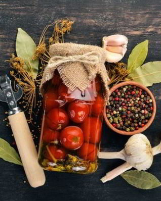 Маринованные помидоры с кориандром и перцем