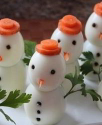 Новогодняя закуска Снеговик