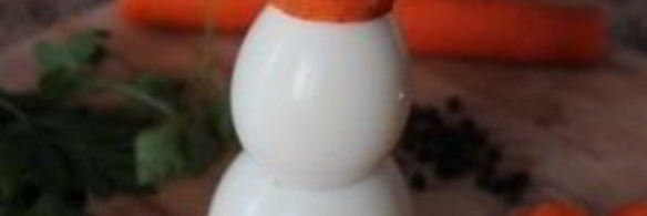 новогодняя закуска снеговик