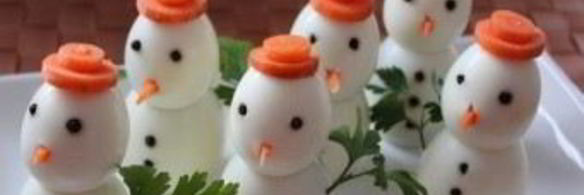 новогодняя закуска снеговик