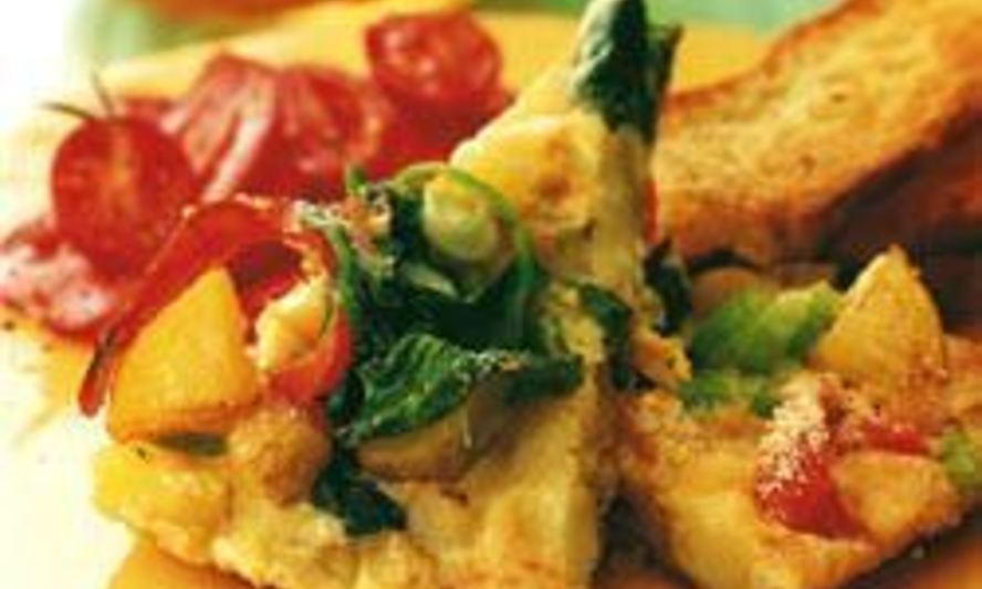 Рецепт фриттаты из картофеля со шпинатом