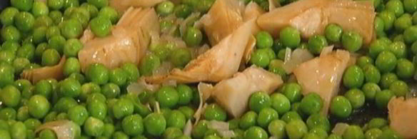 фриттата с артишоками и зеленым горошком